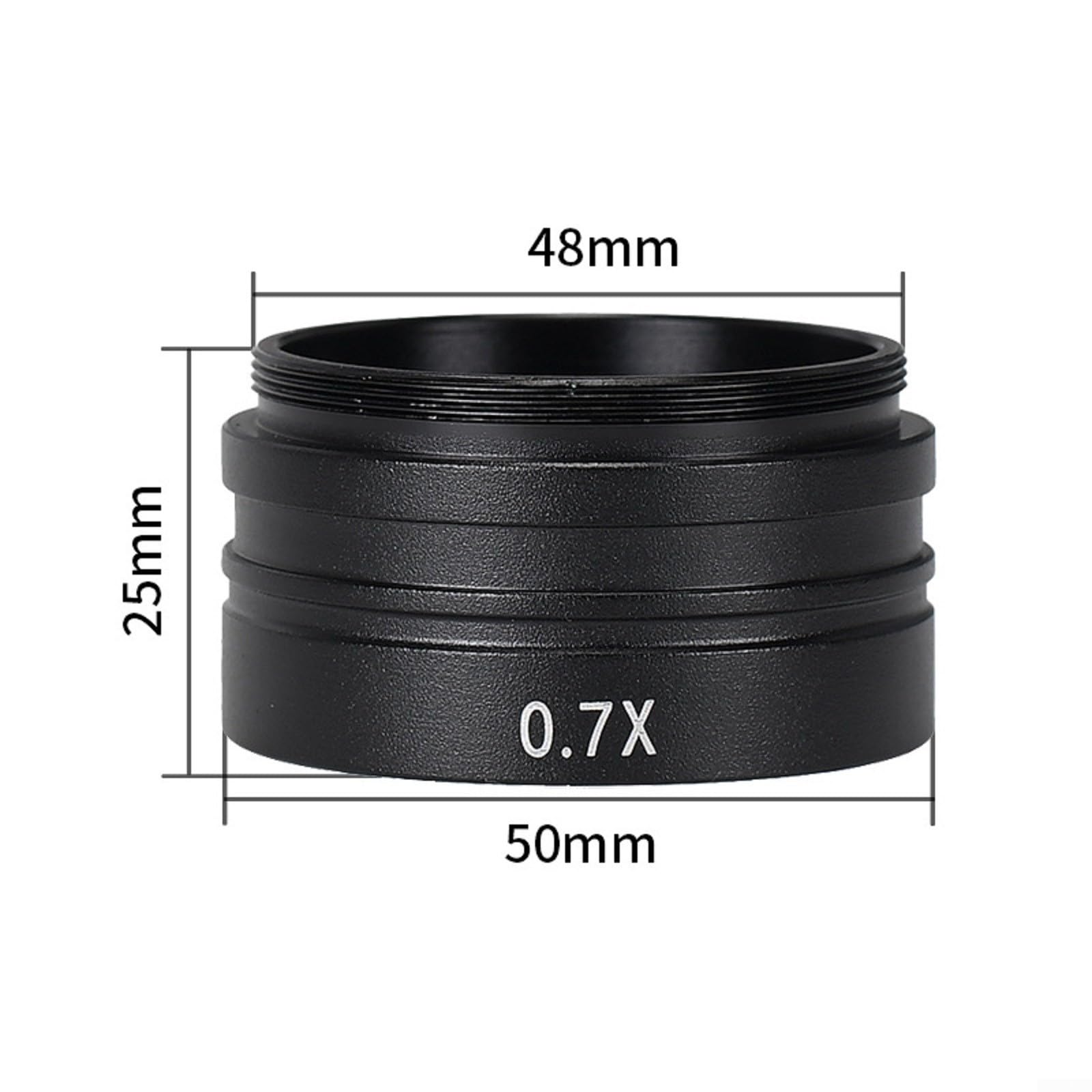 Lente Barlow de 42 mm para objetivo auxiliar de microscopio estéreo con varios ajustes de aumento (0.7X)