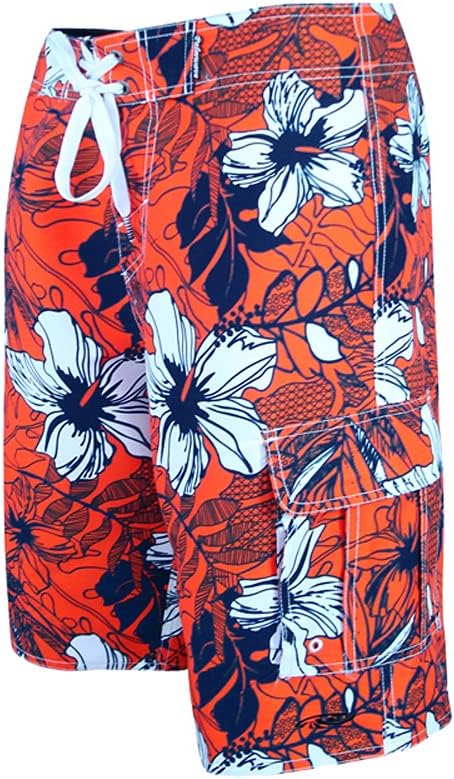 Palmwave Hawaiian Microfiber, 4-Way Stretch and Stonewashed Boardshorts - Multiple Pockets