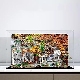 Transparent Acrylic Display Case for Lego 10316 Lord of the Rings Rivendell, Dustproof Display Case Compatible with Lego 10316 (Lego Model Not Included) Inkjet