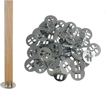 150pcs Wick Clip for Candle Making Wood Wick Holder Base Universal Wood Wick Clips Wooden Wicks Bases Metal Candle Wick Holders Wicks not Included