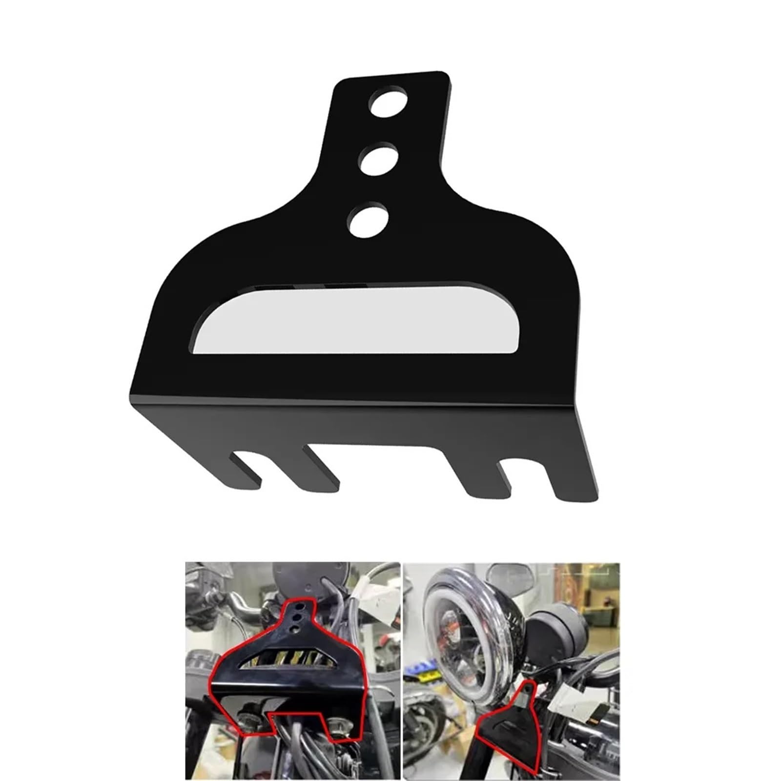 motocykl stojak na tylne światło Uchwyt reflektora regulowany pod reflektorem, pasuje do Harley Dyna Softail Street Bob Sport