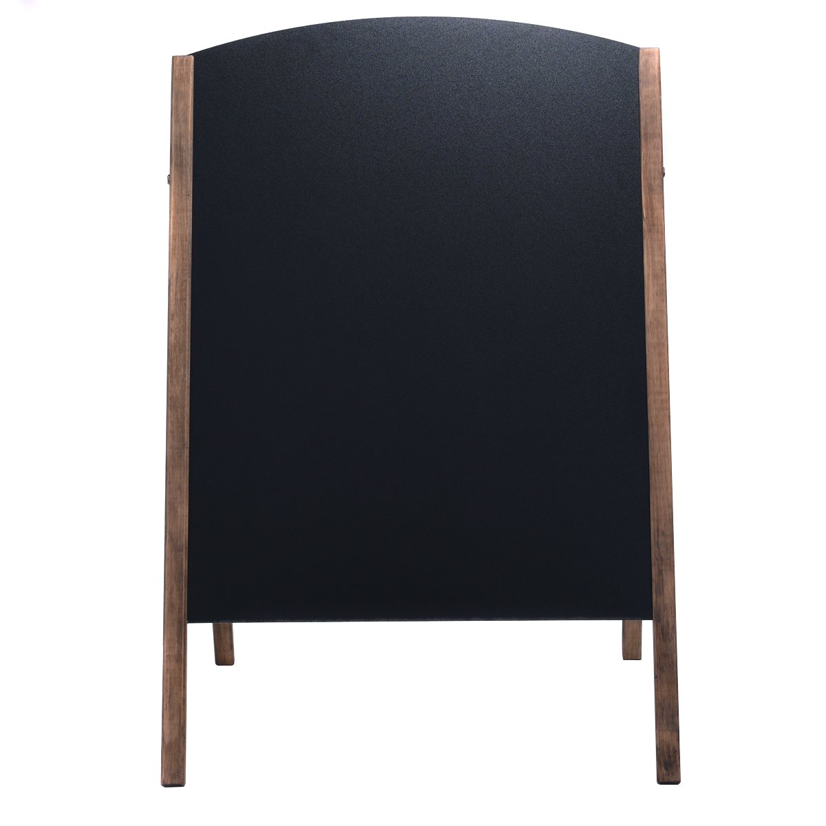 RELAX4LIFE Porte-Affiche sur Pied Noir Double Face en MDF, Panneau Publicitaire Tableau de Menu pour Restaurant, Café, Magasin (60 x 65 x 97 cm)