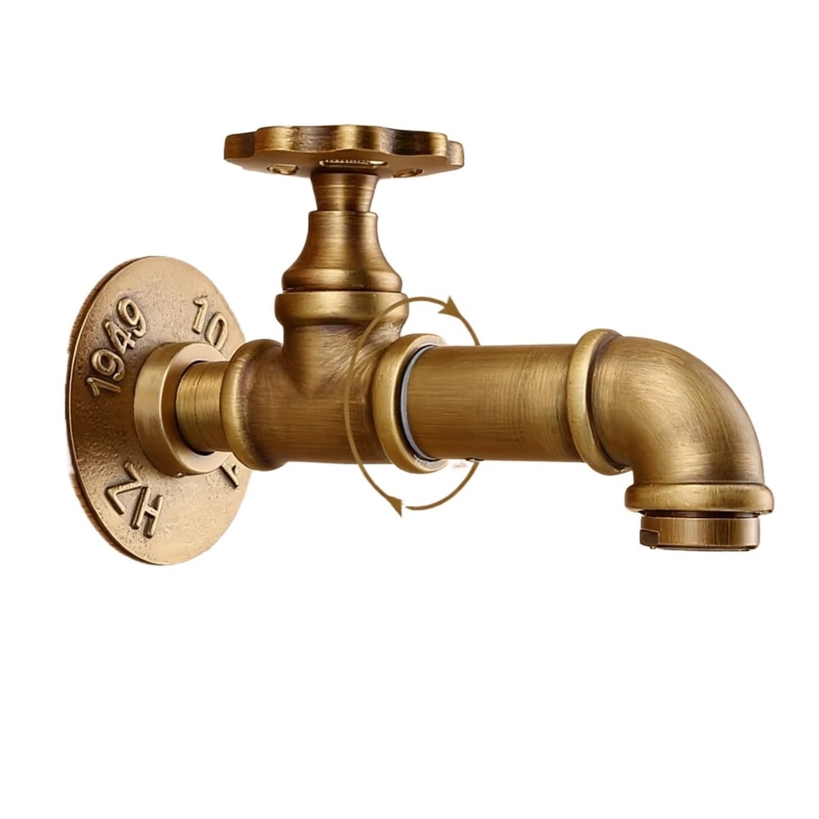 Taps Brass Outdoor Retro Faucet Single Cold Garden Courtyard Antifreeze Crack Column for Garden(Type5)