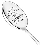 Just a Spoonful of Sugar Spoon, Stainless Steel, Funny Mary Poppins Gifts for Men Women Friends Mom and Dad Birthday Valentine Christmas Gifts