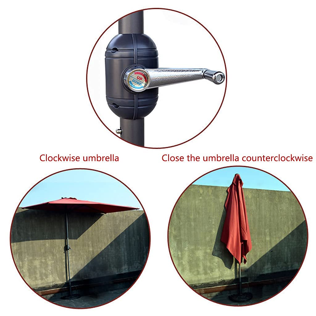 Kwadratowy Parasol, 230 cm Wodoodporna powierzchnia parasola Pół Parasol z korbą Ochrona przed słońcem, mały Parasol do basenu przydomowego na tarasie ogrodowym good