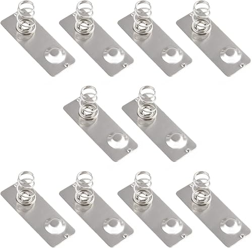 Miniatura 10 de Heyiarbeit 20Pcs Battery Springs AA Metal Contact Plate Replacement Positive to Negative Conversion Spring Contact for Remote Control Battery