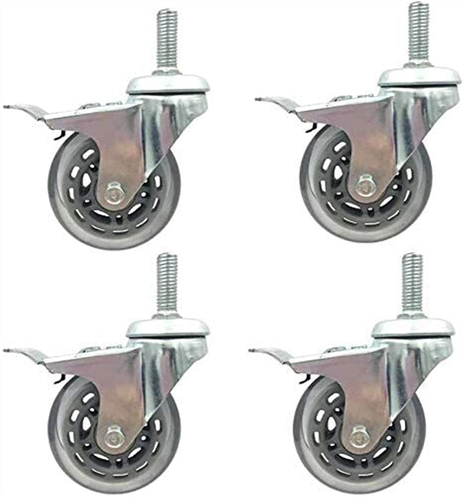 Roulettes pivotantes anti rayure parquet M10 lot de 4 freins