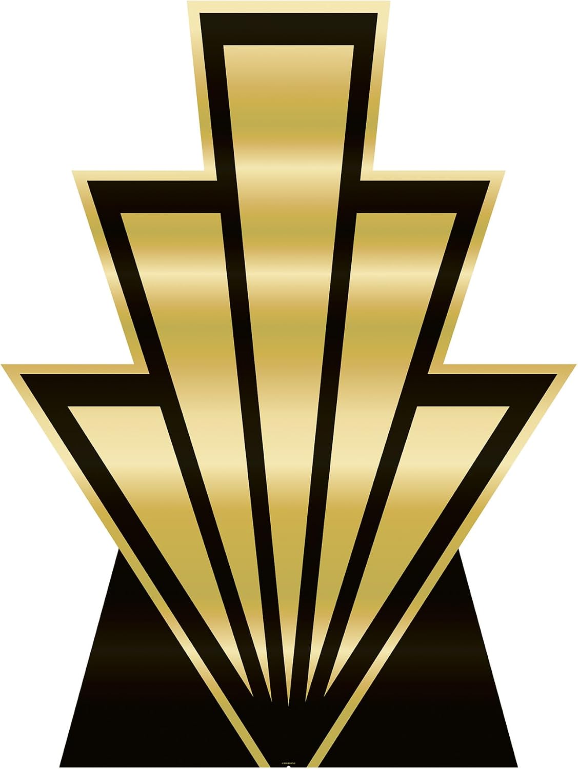 Beistle Great 20's Art Deco Stand Up Decoration - 6' - Gold and Back - Pack of 2