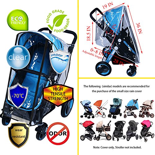 image for AncBace Baby Stroller Rain Cover Weather Shield Accessories Universal 