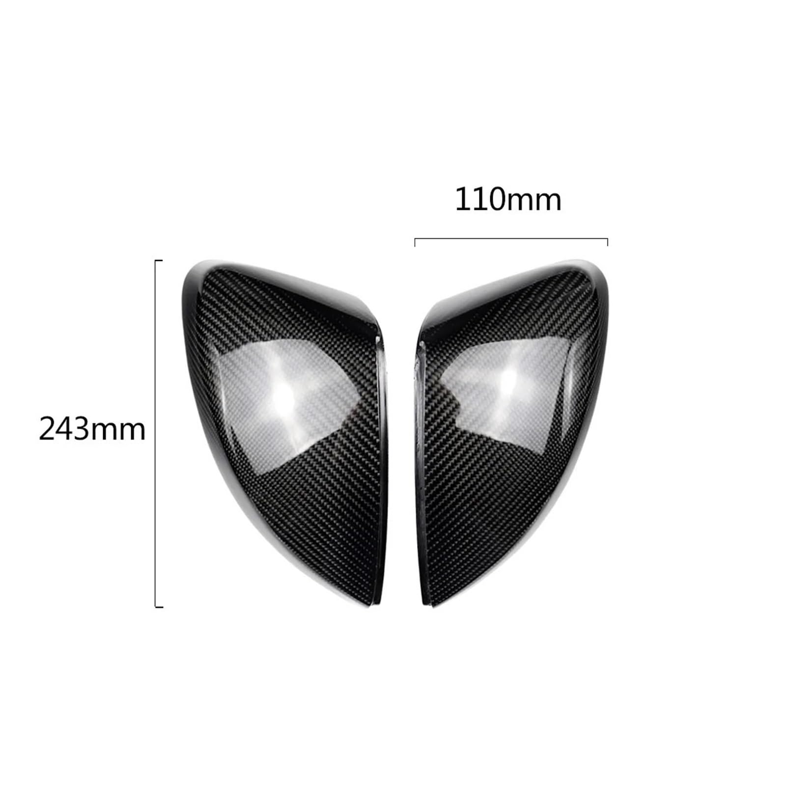 Real Carbon Fiber Compatible For A3 2013 2014 2015 2016 Replacement Car Side Rear View Mirror Cap Shell Cover Trim