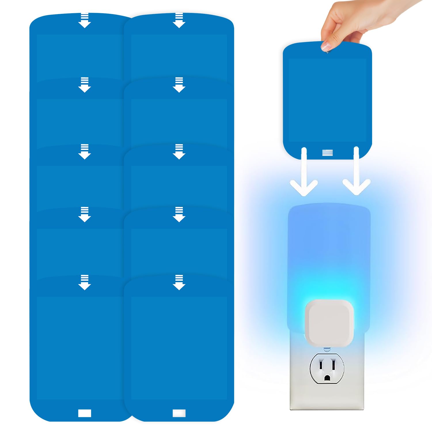 10 Pack Refill Cartridges for Raid Plug-in Blue Light Replacement Glue Cards