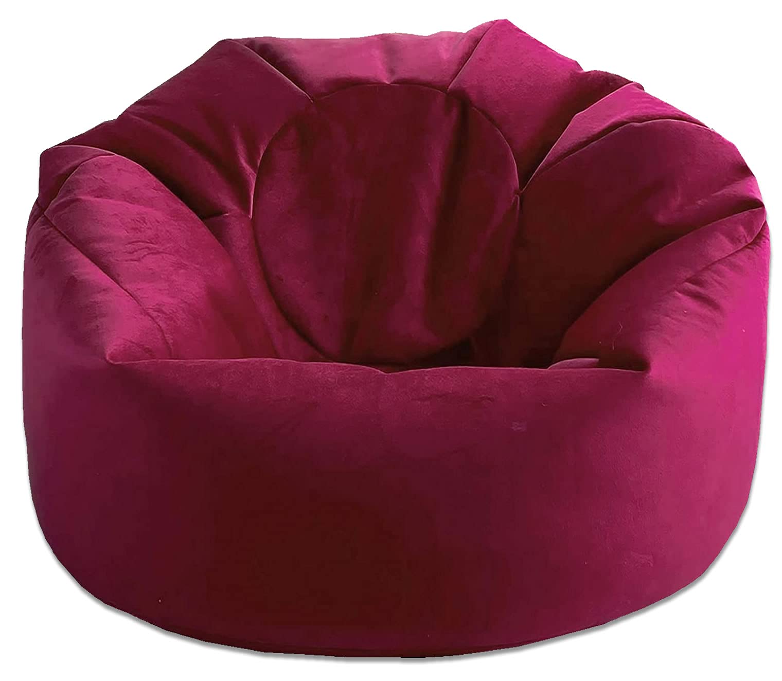 Beautiful Beanbags - Plush Velvet Beanbag Chair, Luxury Velvet Bean Bags, Lounger (Magenta)