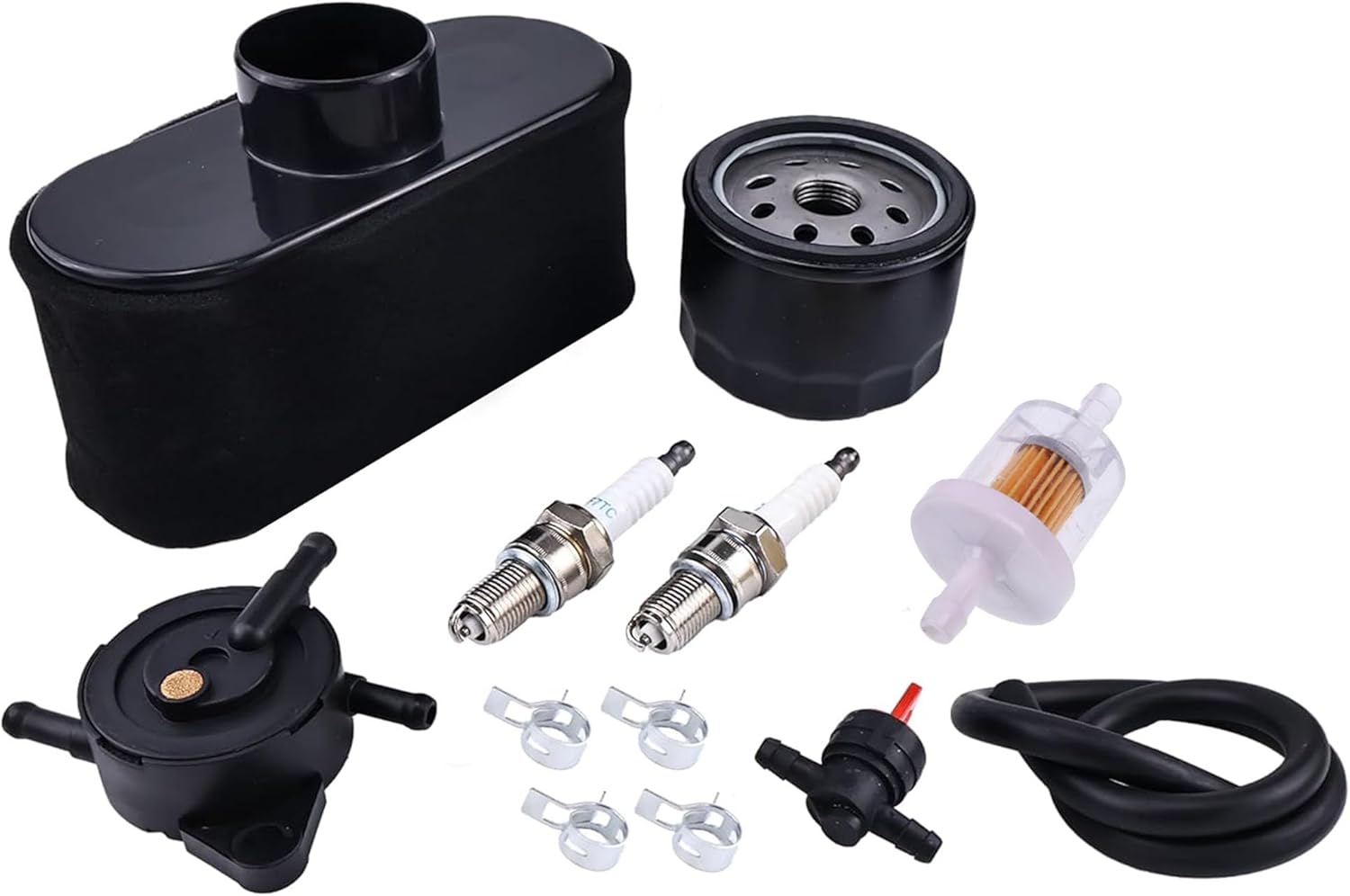 JEENDA 49040-7008 49040-0770 Fuel Pump with Air Oil filter Compatible with Kawasaki FR, FS, FX Series FR651V FR691V FR730V FS481V FS541V FS600V FS651V FS691V FS730V