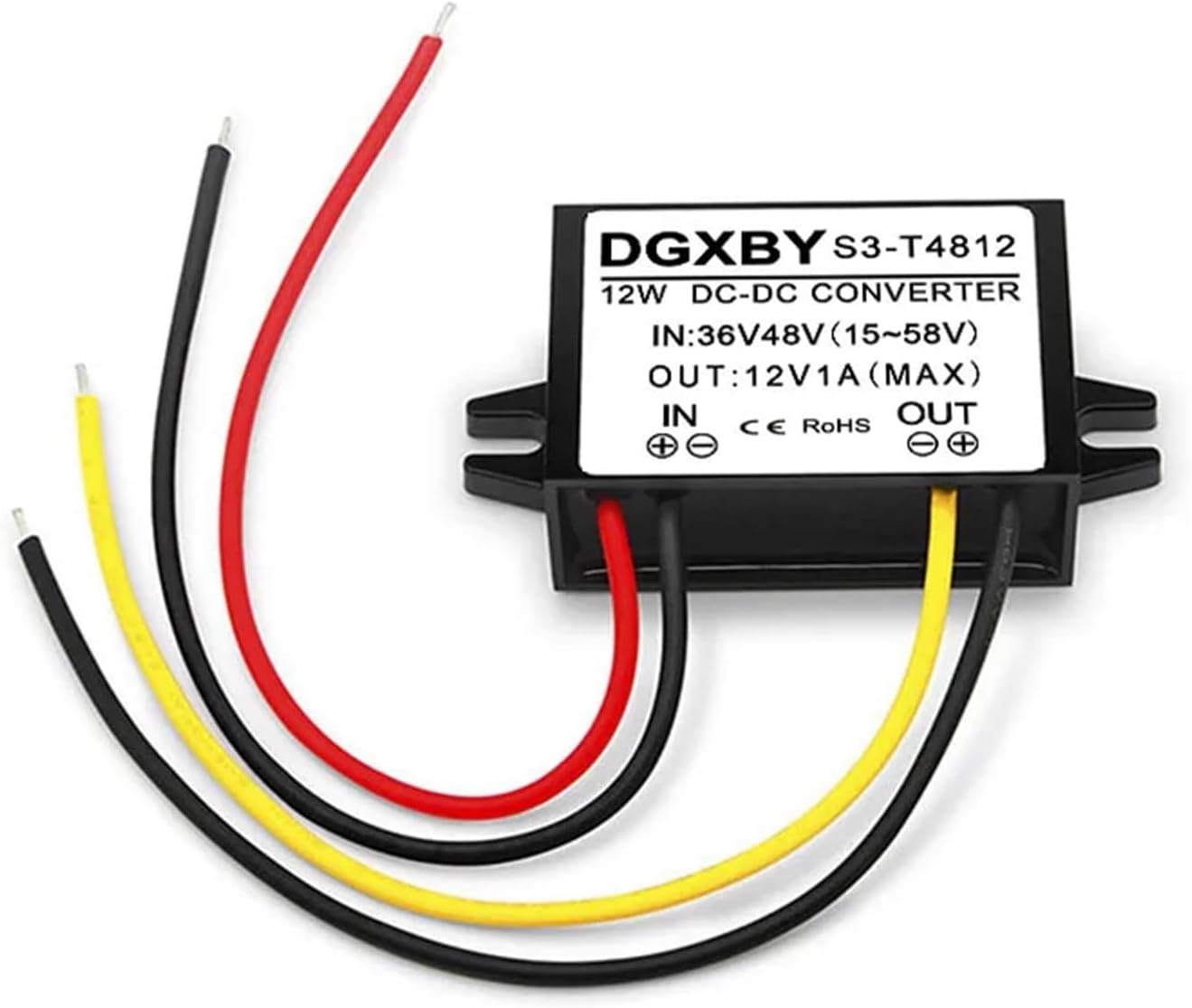 36V48V to 12V 1A 2A 3A DC Power Buck Converter 15V~58V to 12V for Car/Truck/Ship Equipment(36V48V to 12V 1A)