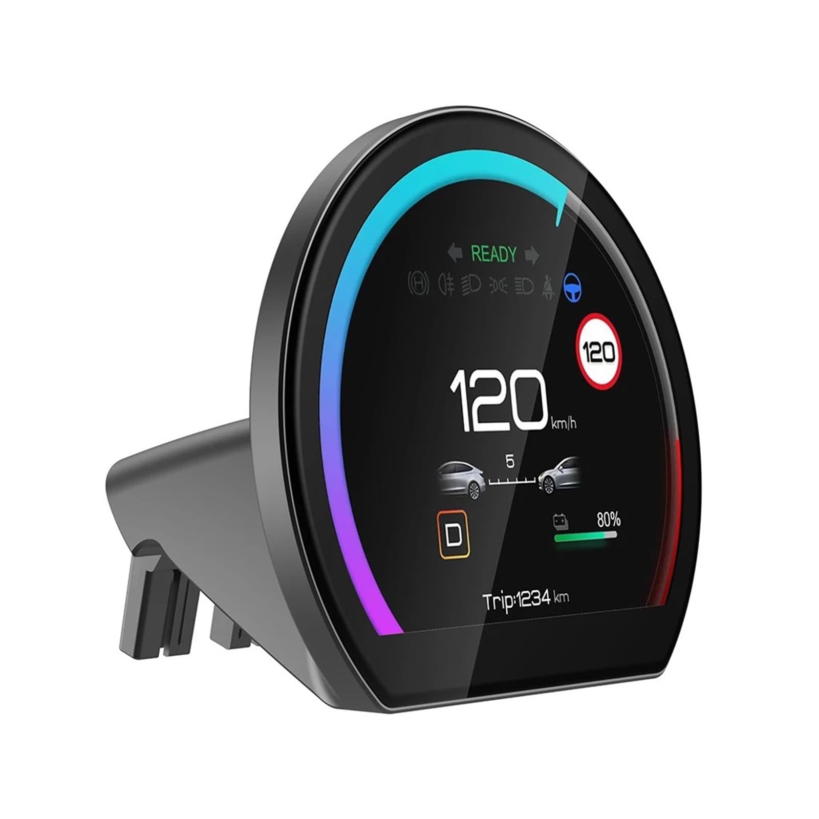 HD Mini Car HUD Instrument Display 3.54 ''Miernik Samochodowy Wyświetlacz Head Up Cyfrowy Ekran LCD Alarm Na Desce Rozdzielczej
