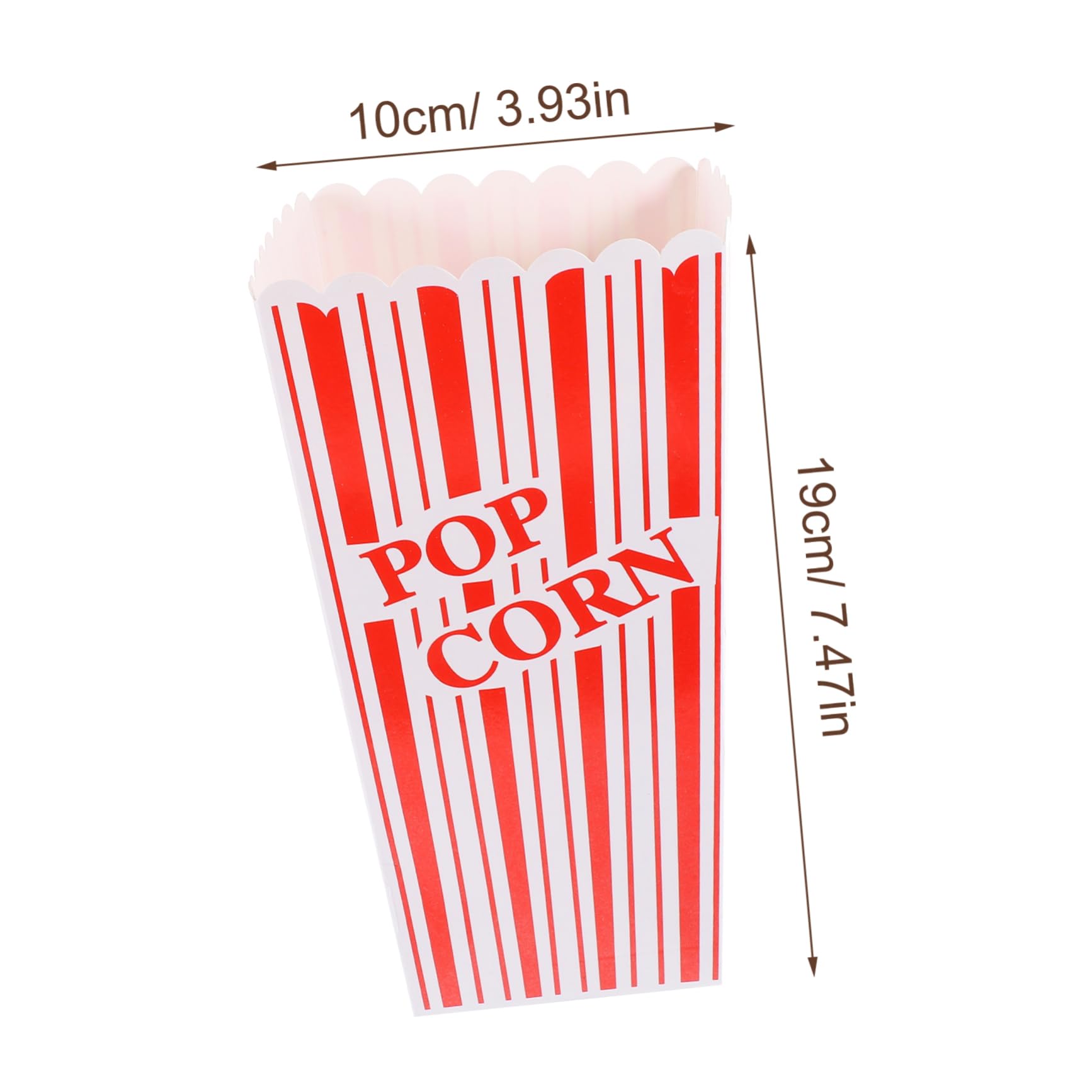 BESTYASH Retro Popcorn Party Decorations 12pcs Striped Paper Popcorn Boxes Night