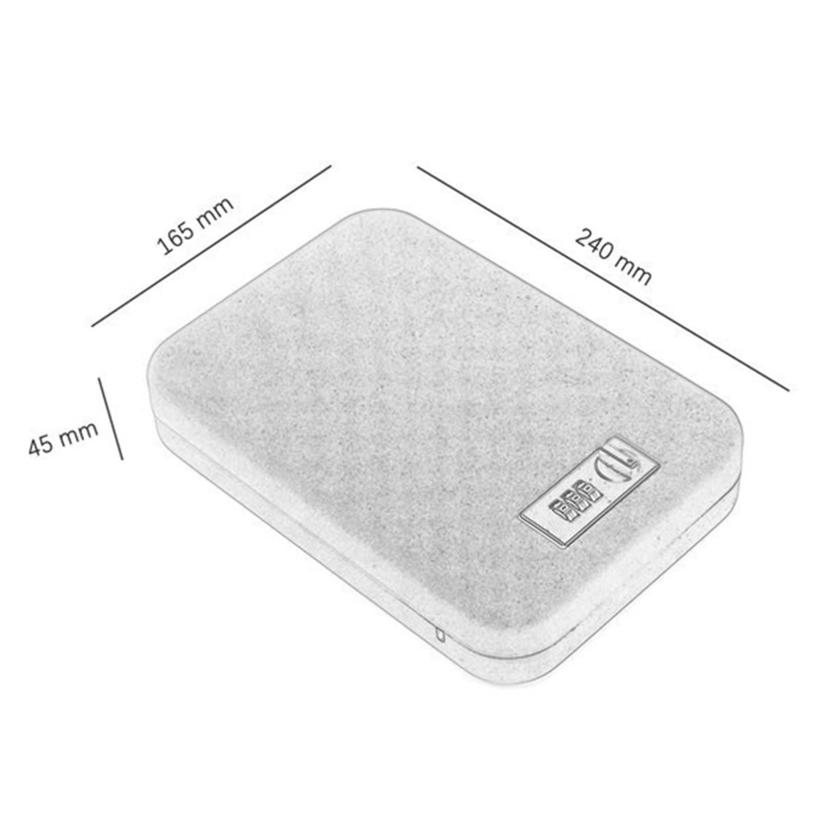 Genérico Caja Fuerte para Pistola De Coche, Caja Fuerte para Pistola con Cerradura De CombinacióN para Mesita De Noche, Caja Fuerte PortáTil para Pistola De Viaje para Coche Hogar CamióN