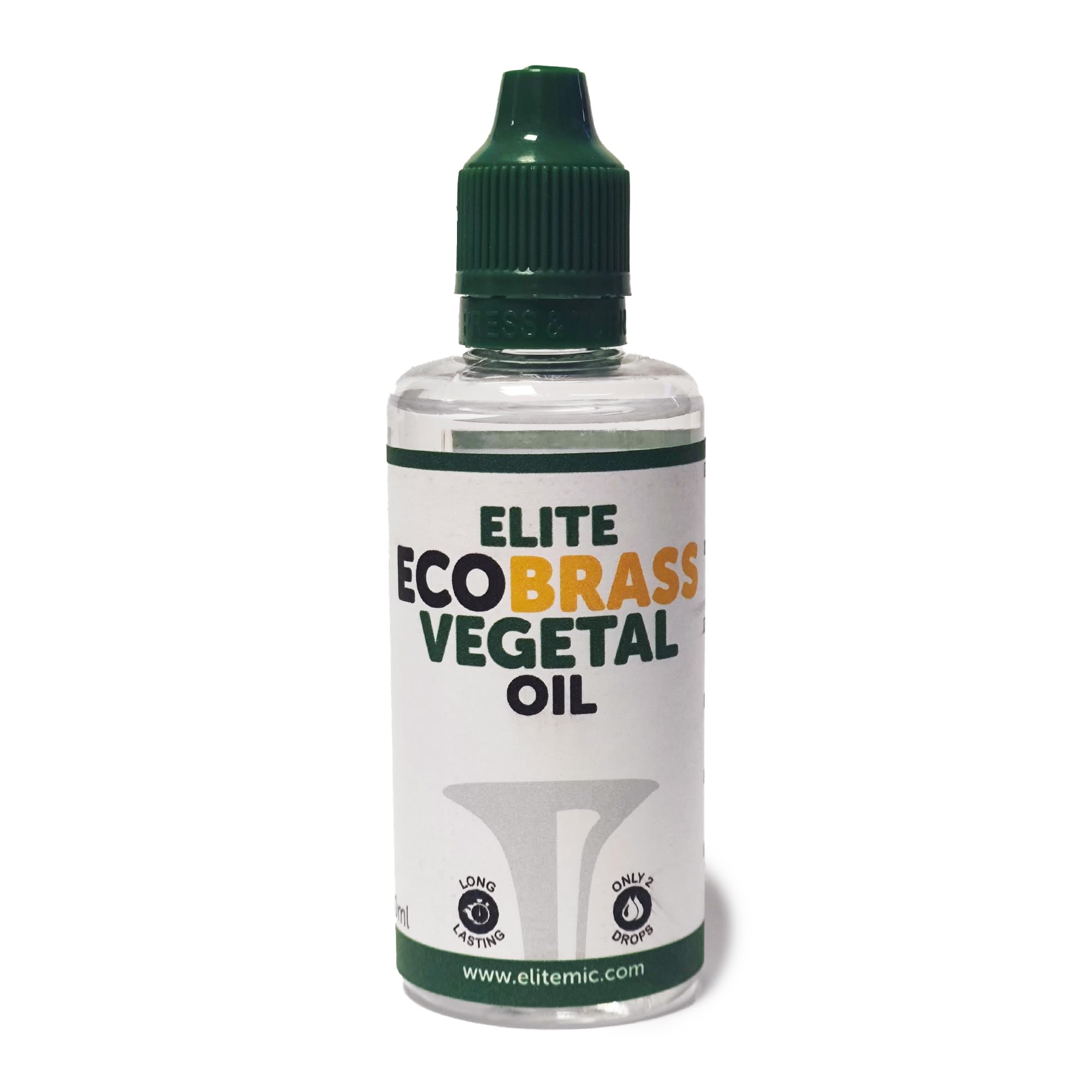 Elite ECOBrass Vegetal Oil 60 ml, Lubricant for Wind Instruments of Vegetable Origin