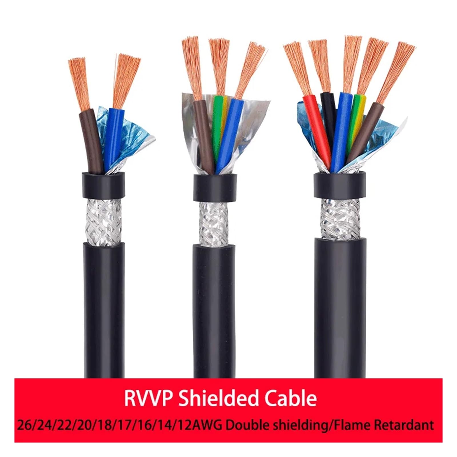 Cavo di controllo segnale schermato RVVP 2-5 core 2M