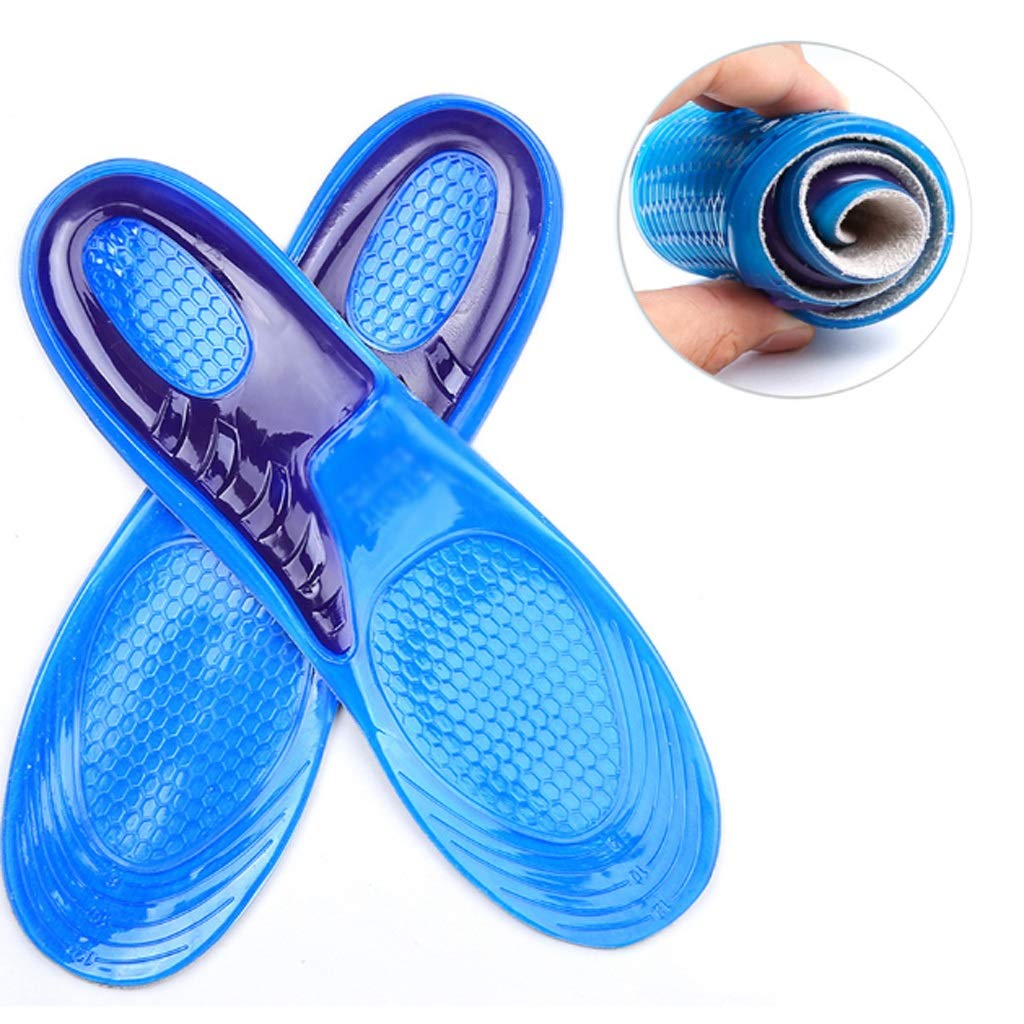 EDDGE 1 par de Plantillas ortopédicas for Zapatos Deportivos Suaves de Gel Antideslizante de Silicona for Masaje con Soporte de Arco, Plantilla Unisex (Size : 33-37)
