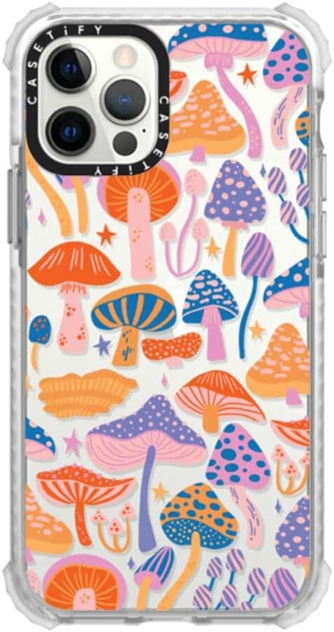 CASETiFY Ultra Impact Case for iPhone 12 / iPhone 12 Pro - Groovy Pattern Clear - Clear Frost