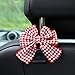 Quintathletic 2pcs Load-Bearing 10kg Car Seat Hooks Creative Bowknot Auto Storage Hooks Car Headrest Organizer Holder for Groceries Handbag Gift for Sister's mom Teacher (Red 2pcs)