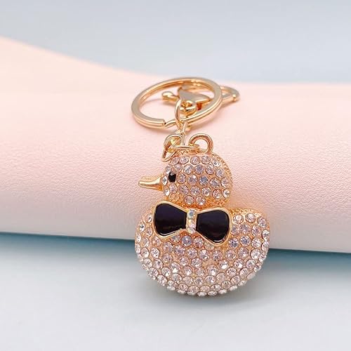 Miniatura 9 de SWJEWEL Cute Duck Keychain Rhinestone Keychain Yellow Cute Ducky Sparkle Bling Crystal Key Ring