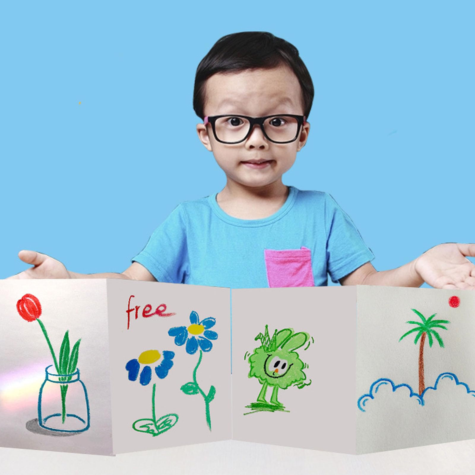 6 Color Washable Bath Crayon Pen for Colorful with Holder Toddler Art Drawing Coloring Doodling Bathroom — view 8
