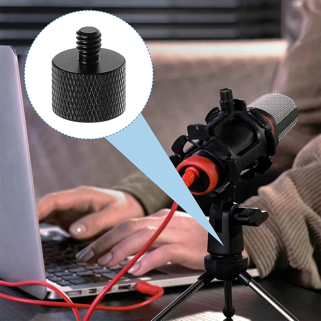 6 sztuk adapter do statywu 1/4 na 3/8 cala gwint statyw aparat śruby zestaw adapterów statyw podwójna śruba do aparatu fotograficznego statywu mikrofonowego statywu lampy