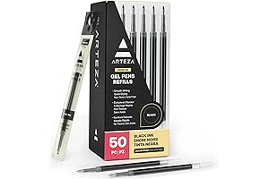 Pack of 50 Refills For Gel Ink Pens With a Fine Point
