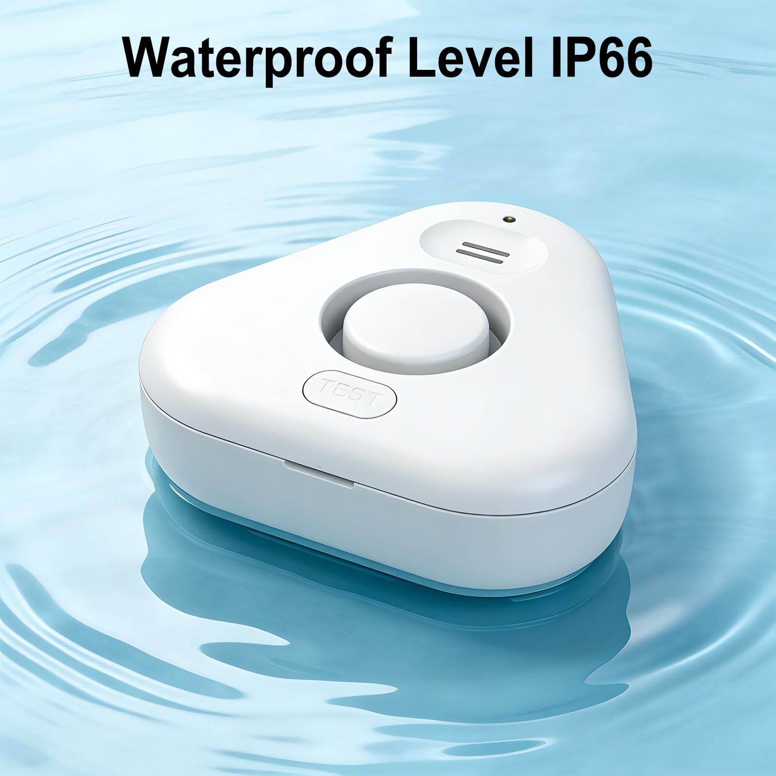Wi-Fi sensore allagamento con Batterie, Rilevatore perdite acqua tubi IP66 con Allarme Regolabile fino a 120 dB, Sensore di Livello per Cucine, Bagni e Cantine, 3 Pezzi
