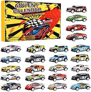 Advent Calendar, Pull Back Cars Set Car Toys, Casting Cars, Race Cars, Christmas Gifts for Kids Boys Girls