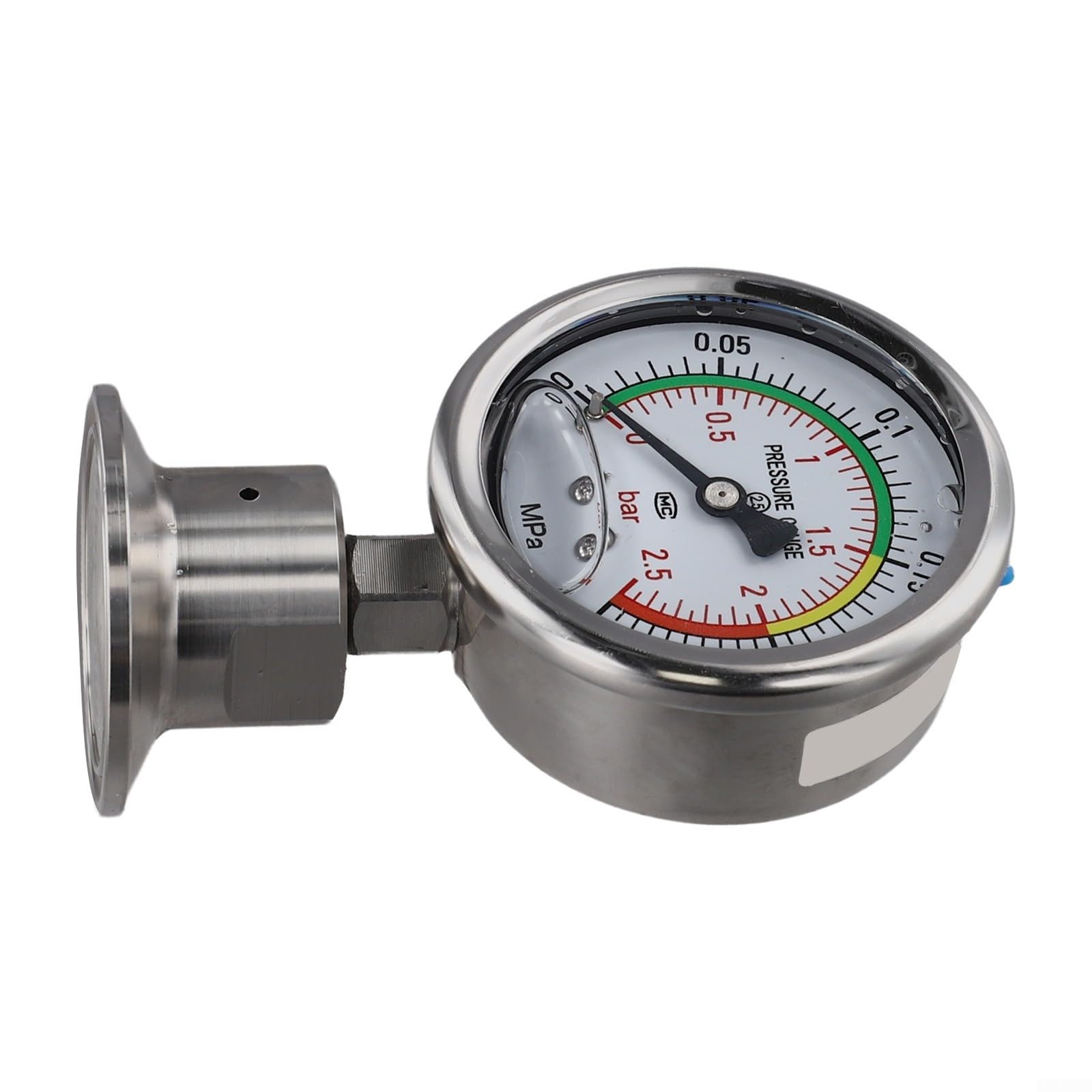 Manometro a membrana 0-0,25 MPa per manometro a membrana in acciaio inox | Gamma 0-0,25 MPa, membrana 316L, resistente all'usura, resistente alla corrosione, alta precisione