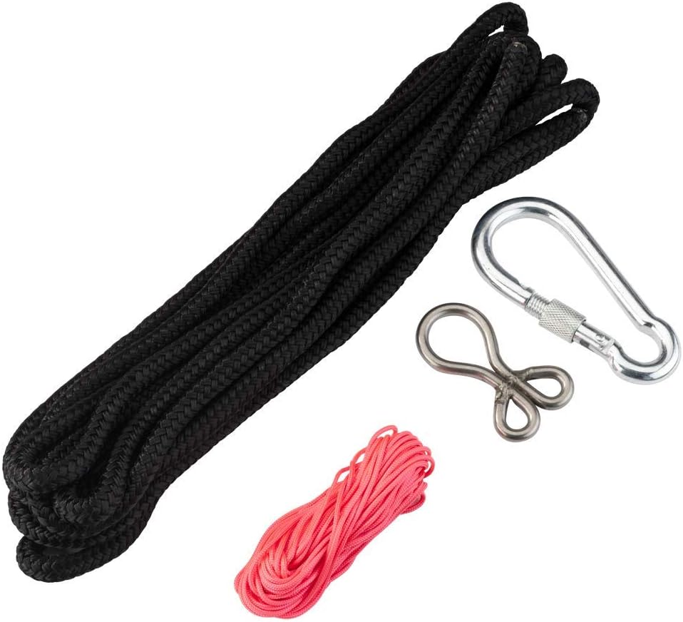 Super Spinner 20' Super Tree Swing Hanging Kit with Fully Adjustable Nylon Rope, Black