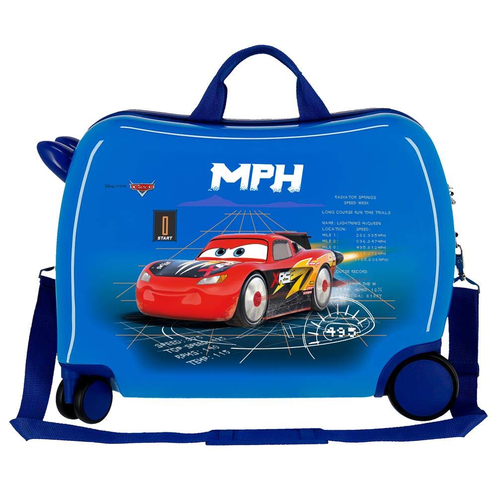 Disney Cars Rocket Racing Kinder-Koffer Blau 50x38x20 cms Hartschalen ABS Kombinationsschloss 34L 2,1Kgs 4 Räder Handgepäck