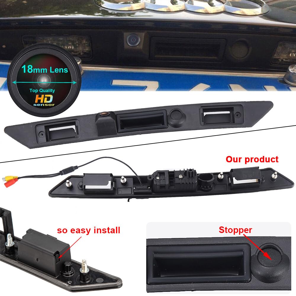 Super HD Trunk Handle Parking Camera Night Vision Reversing Camera for Audi A3 8V 8P 8P1 8PA S3 V6 Allroad Sportback/A4/S5 Quattro/RS3 S3/RS6 S6/A6 A6L C6 4F 4F2 4FH 4F5 Avant/Plus RS Variants Kombi - Image 3