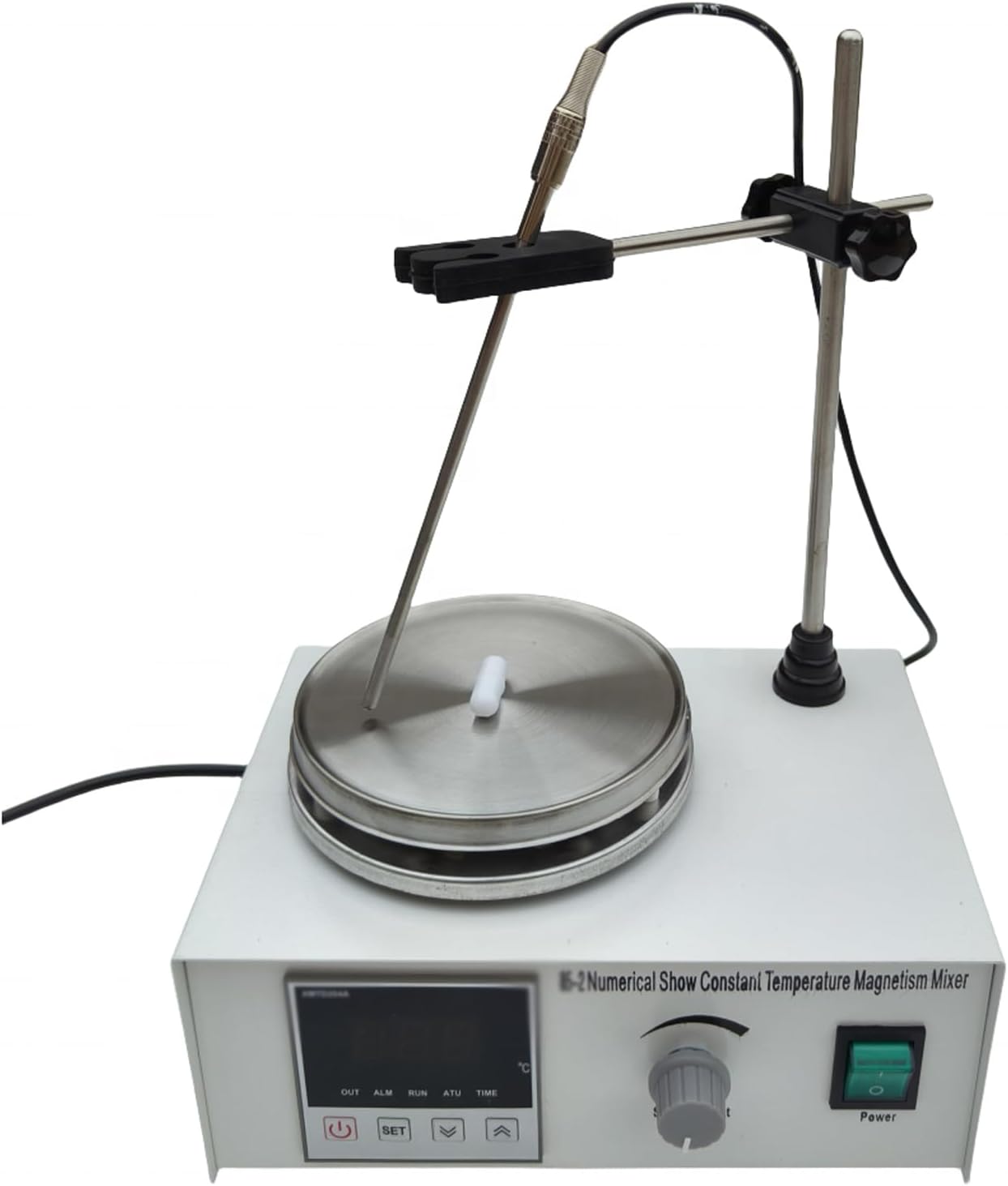 Constant Temperature Magnetic Stirrer, Hot Plate Mixer with Magnetic Stir Bar, Support Stand & LED Digital Display, 1000ml Capacity & 0-2400RPM Speed Adjusting, for Mixing & Stirring in Lab