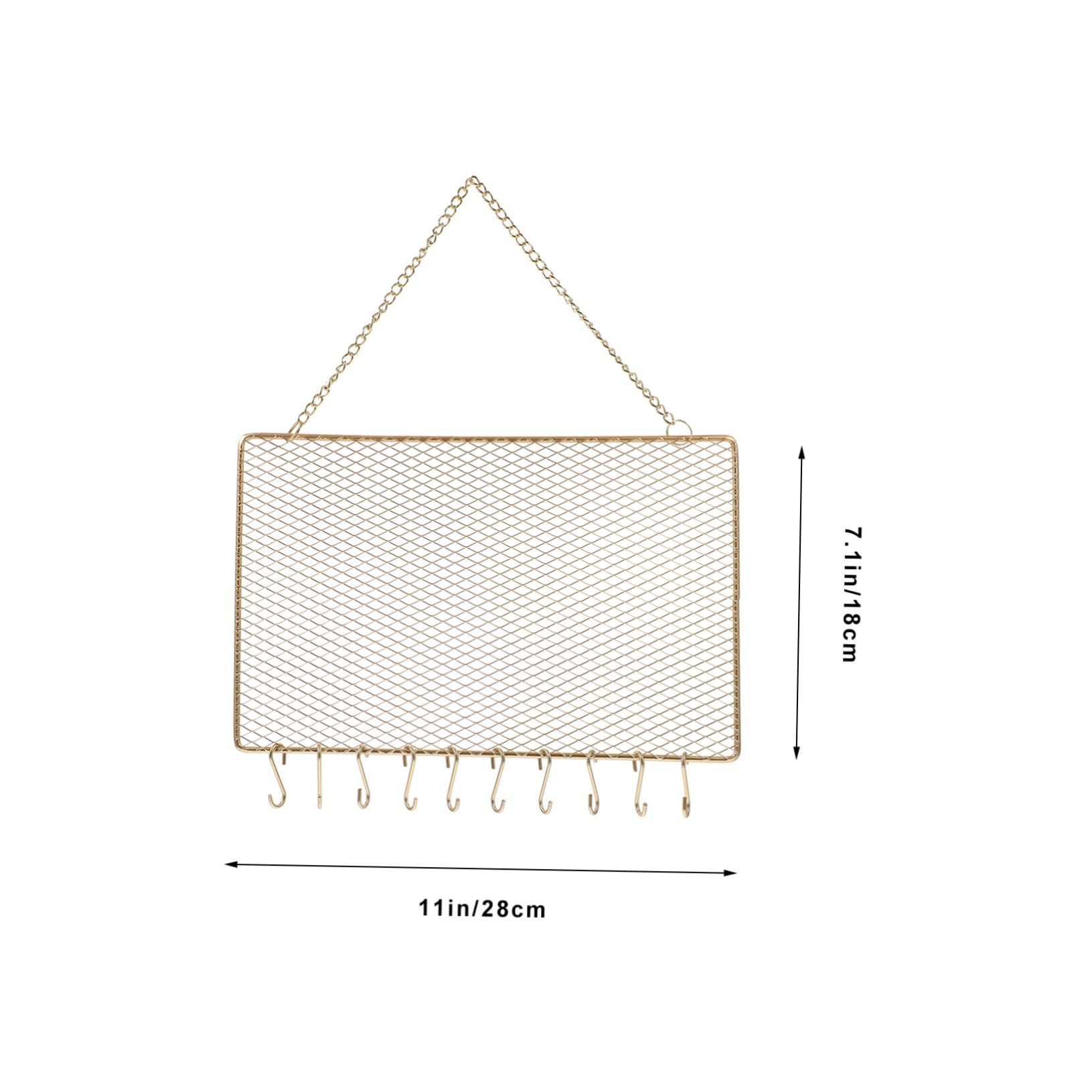 PRETYZOOM Wall Mounted Jewelry Organizer Space Efficient Hanging Jewelry Holder for Necklaces Bracelets and Earrings Sturdy Metal Design Stylish Wall Jewelry Display for Apartments