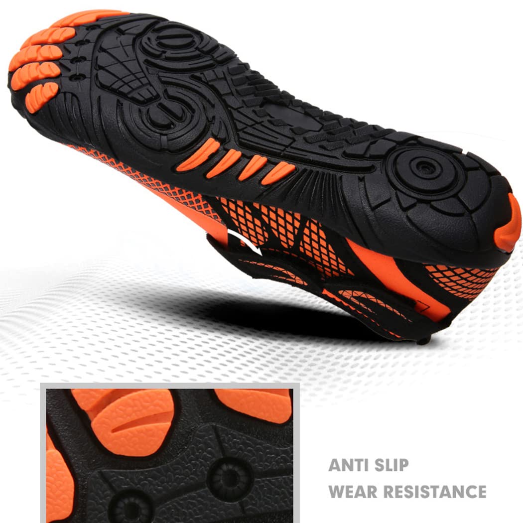 Scarpe da A Piedi Nudi Scarpe da Acqua Scarpe in Acqua Traspirante A Vela Flessibile Confortevole Non Scivolato Trail Running Beach Water Formatori per Palestra Nuota Snorkeling Unisex,Nero,46