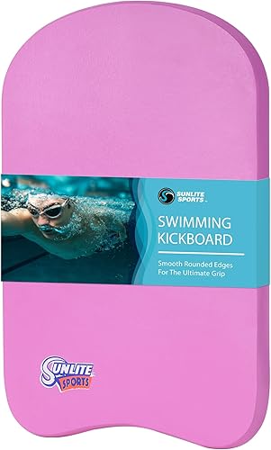 Sunlite Sports Swimming Kickboard, Training Aid Float for Swimming and Pool Exercise, Boogie Board Workout Equipment, EVA Material Swim Buoy,