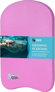 Sunlite Sports Swimming Kickboard, Training Aid Float for Swimming and Pool Exercise, Boogie Board Workout Equipment, EVA Material Swim Buoy, Multiple Sizes for Adults and Children
