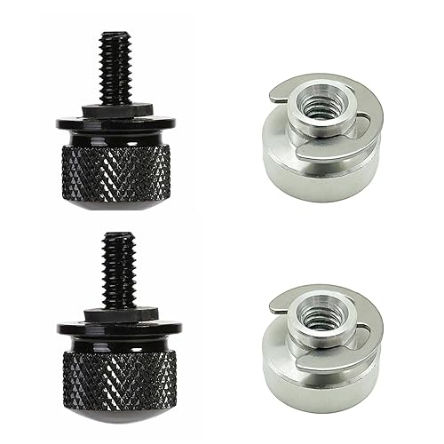 Miniatura 9 de Juego de 4 tornillos y tuercas de acero inoxidable para guardabarros trasero y guardabarros, montaje rápido, compatibles con Harley Touring Soft