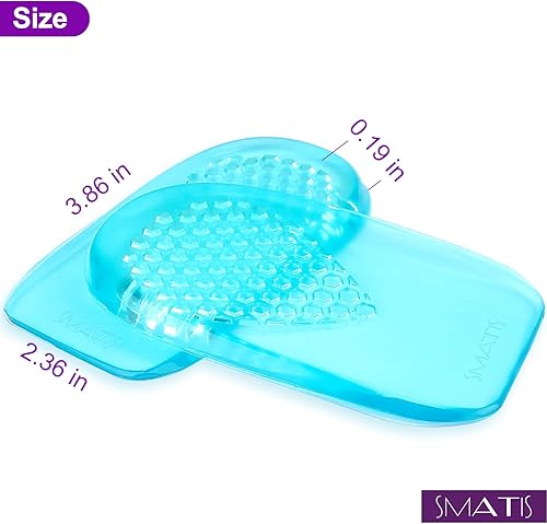 Miniatura 5 de Taloneras para dolor de talón, cojines de talón de gel para aliviar el dolor de talón, insertos de zapatos actualizados para tendinitis de Aquiles,