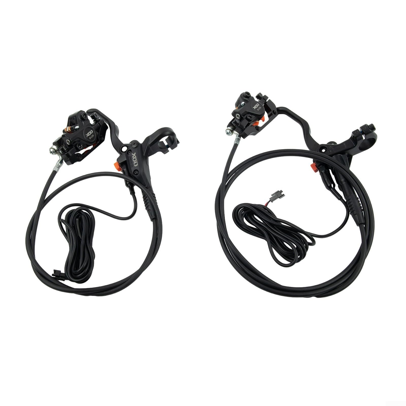 Juego de frenos de disco hidráulicos para bicicleta eléctrica con sistema de control de potencia para instalación delantera y trasera de bicicleta eléctrica (delantera + trasera)