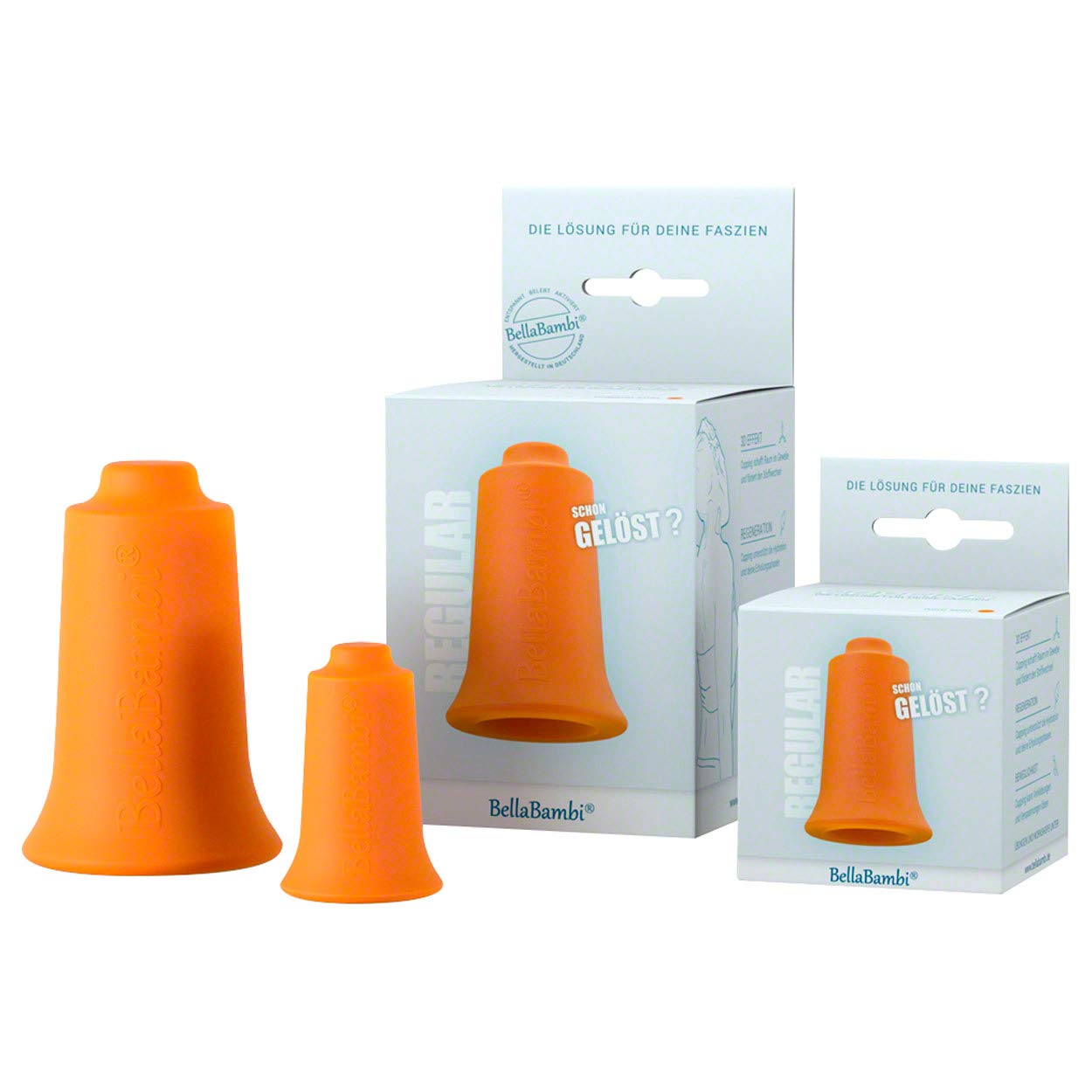 BellaBambi® Release- Bundle, original, Mini orange, Buch Schmerzfrei durch Cupping