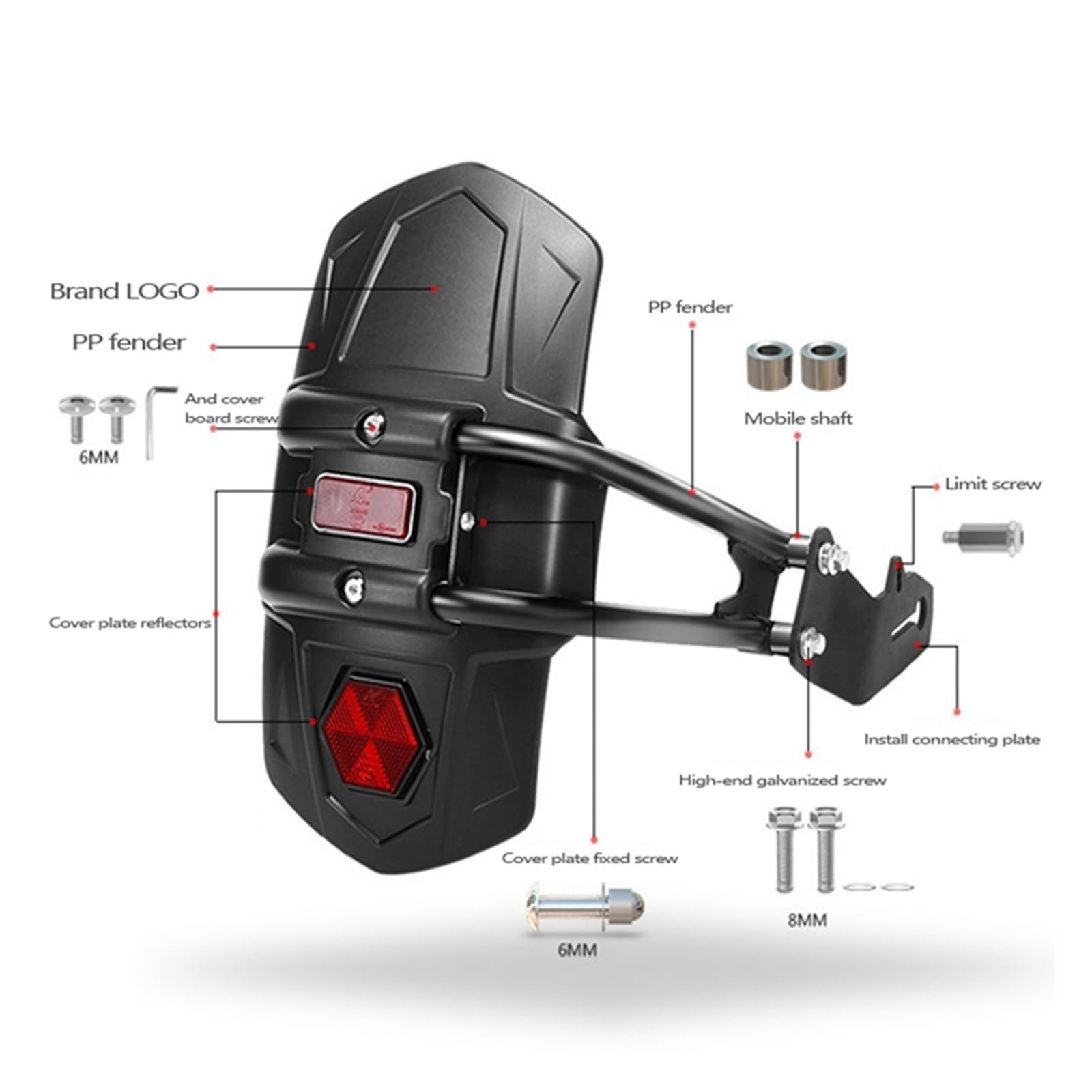 Extender Hugger Parafango Posteriore Moto Ruota Posteriore Paraspruzzi Parafango Accessori Moto Fender Motocicletta