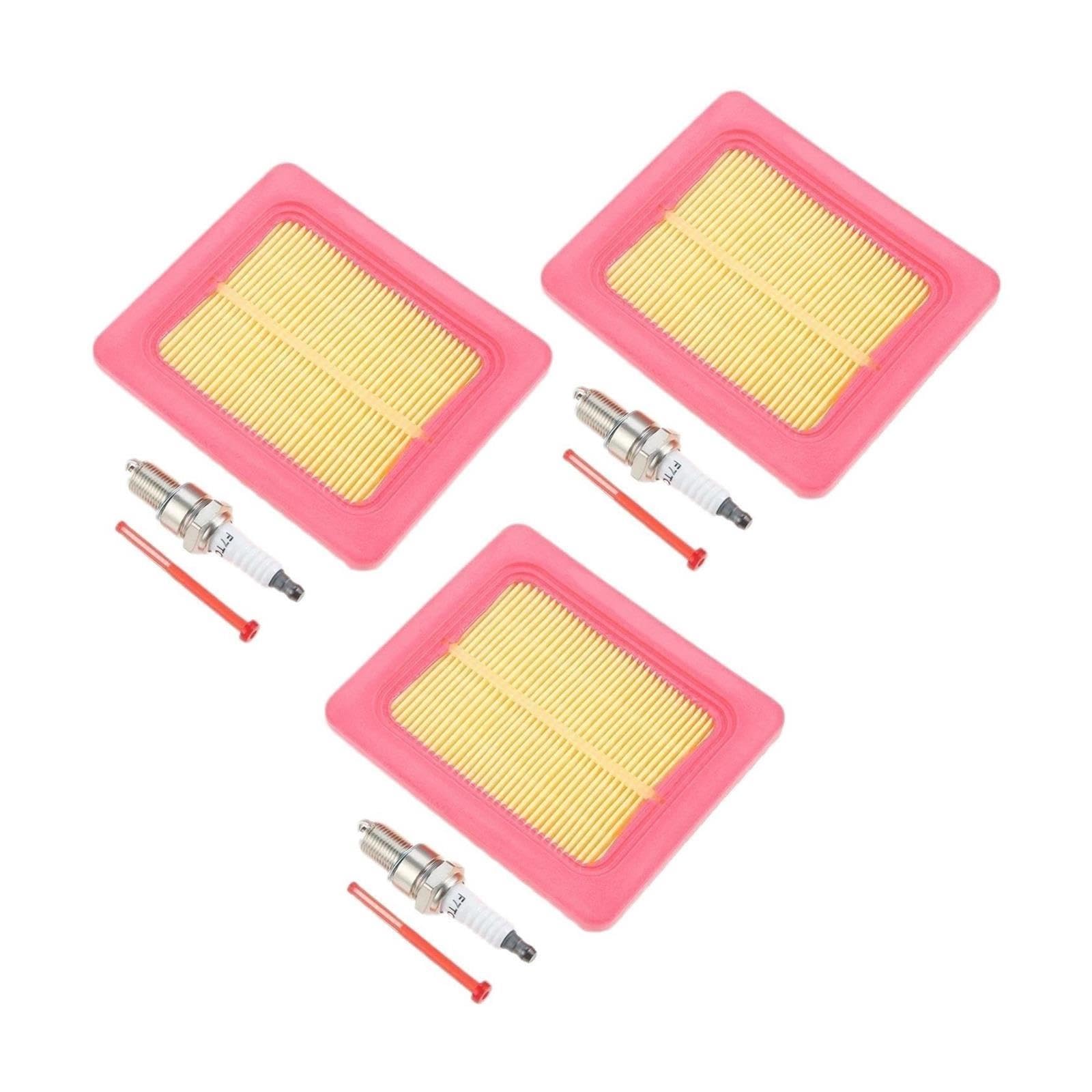 3 Juegos De Filtro De Aire for Cortacésped, Filtro De Combustible Y Kit De Bujías, Reemplaza 17211-Z8B-901, 16952-Z8B-000, Compatible Con Honda GCV160, GCV160A0, GCV160LA0, GCV170