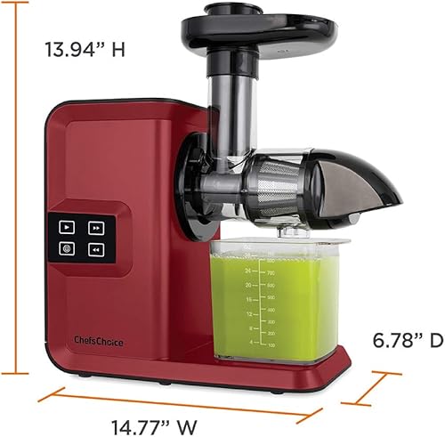 Miniatura 9 de Chef'sChoice Exprimidor de prensa fría masticadora con motor silencioso, control digital, función inversa antiobstrucción para exprimir frutas,