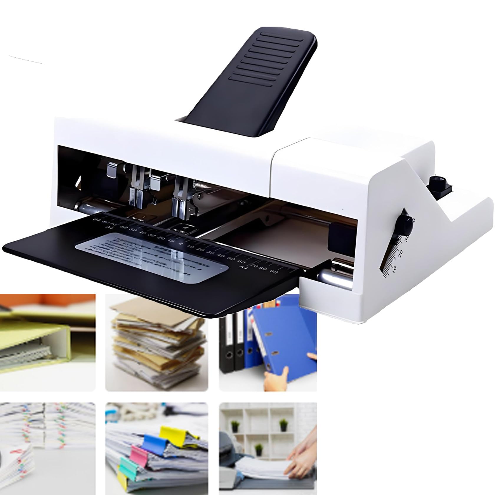 Cucitrice Elettrica A Doppia Testa Con Cucitura Centrale, Punto A Sella, Braccio Lungo A Doppia Fila A4/A3, Cucitrice Standard A Doppio Foro Per Ufficio, 50 Pagine Per Tipografia, Fabbriche E Uffici
