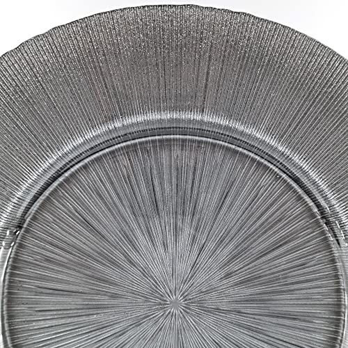 Platos Charger Red Pomegranate 13" Glitter Slate x8 miniatura 4